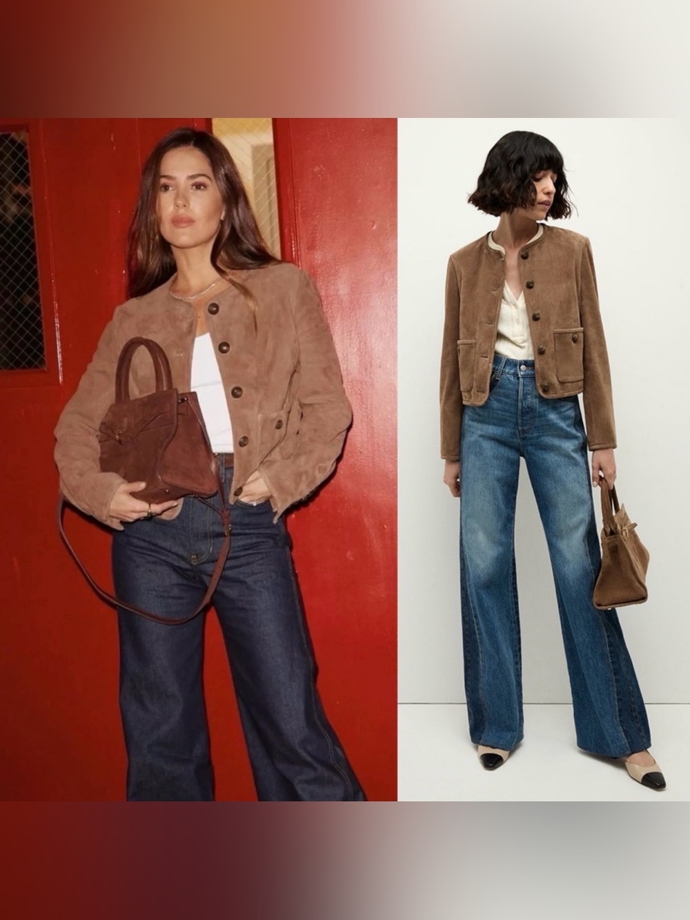 Veronica Beard Andrea Suede Lambskin Leather Jacket Size 10.